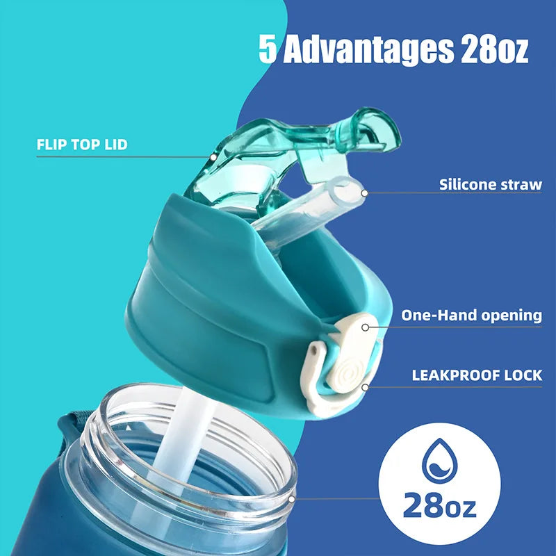 1PCS 800ML Large Capacity Sports Water Bottle